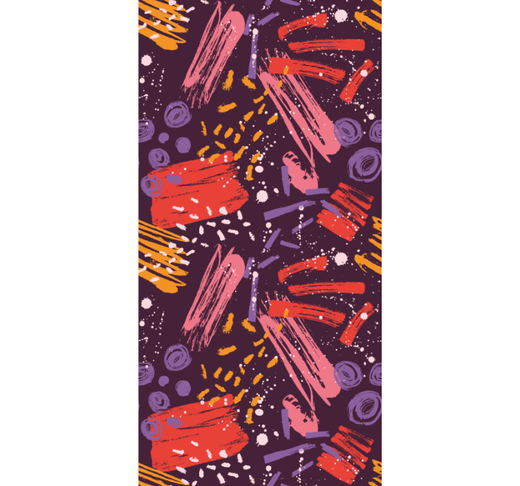 Udtryksfulde penselstrøg abstrakt tapet - TenStickers