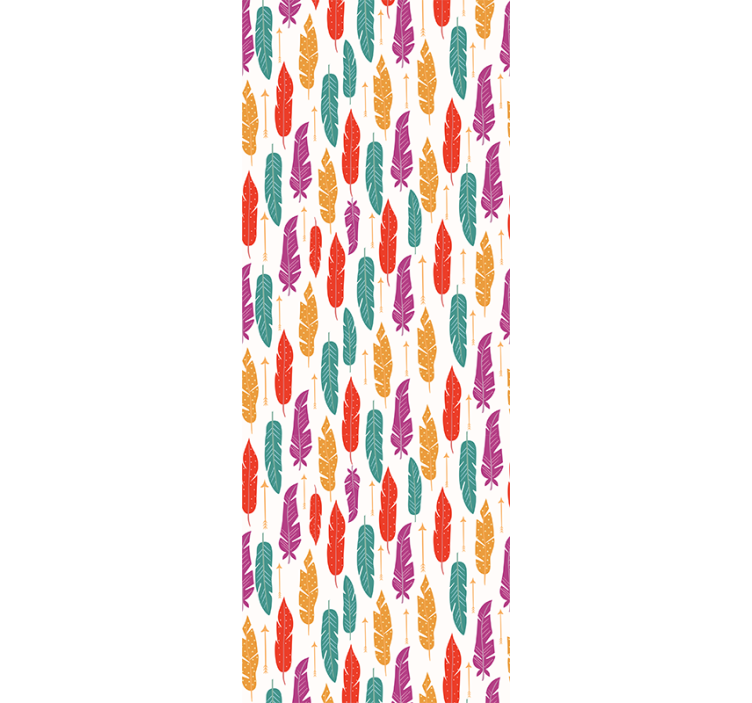 Fjer motiv design tapet blade - TenStickers