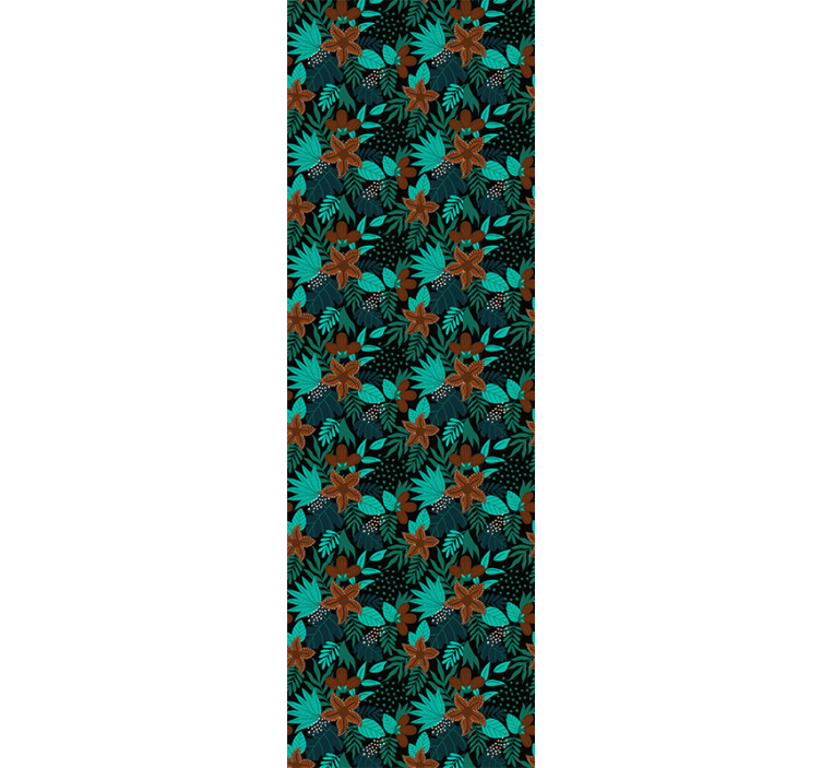 Tropiske blade motiv natur tapet - TenStickers