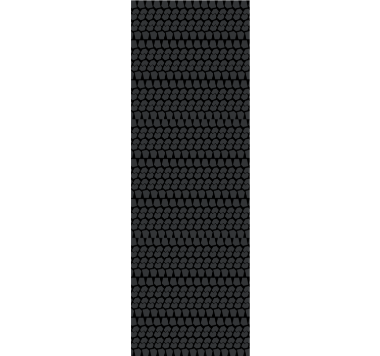 Geometrisk skala mønster tapet til soveværelse - TenStickers