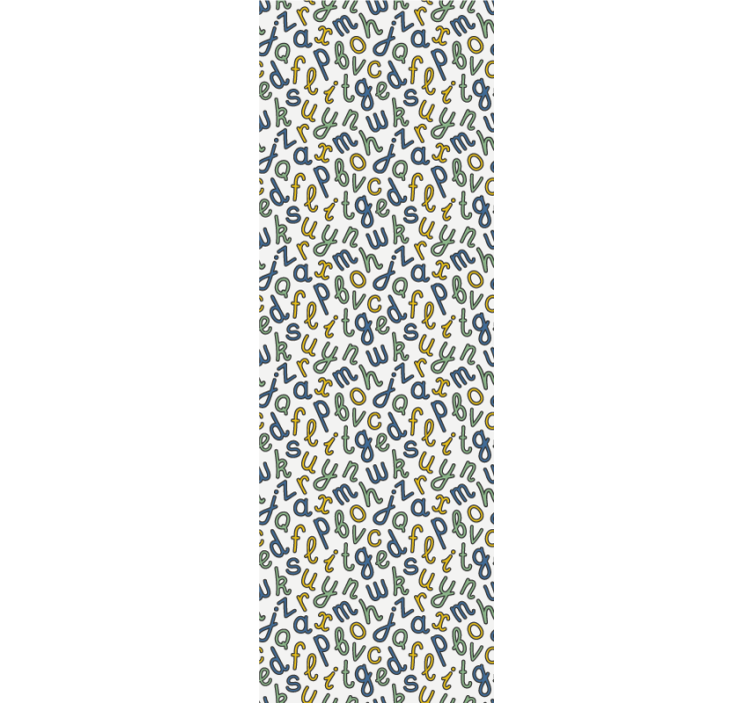 Alfabet blanding tapet med tekst - TenStickers