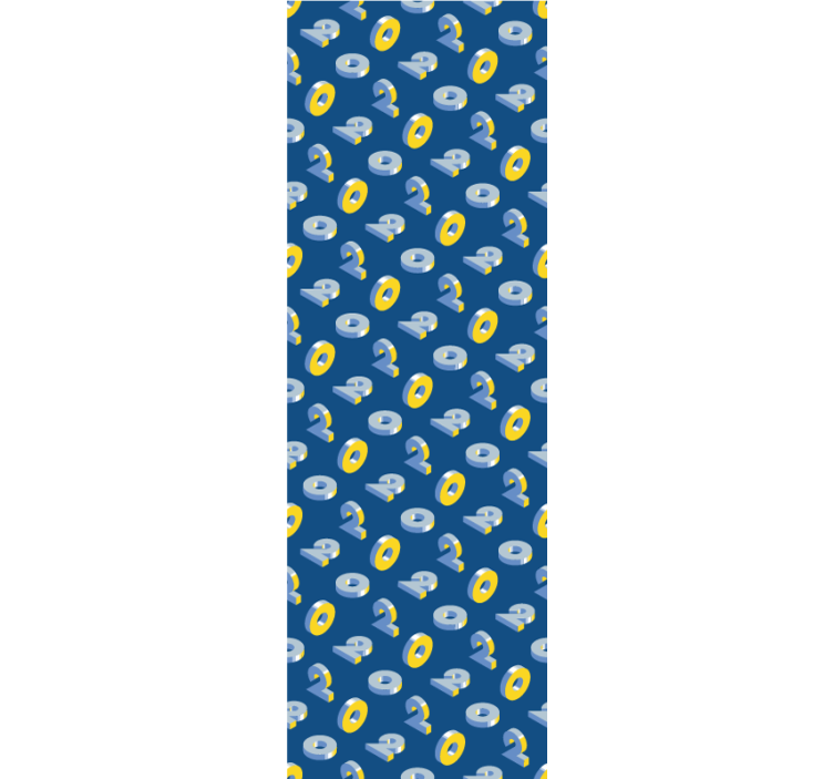 Geometrisk øjenmønster tapet børneværelset - TenStickers