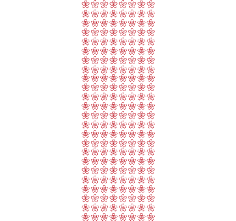 Blomstersymmetri blomstret tapet - TenStickers