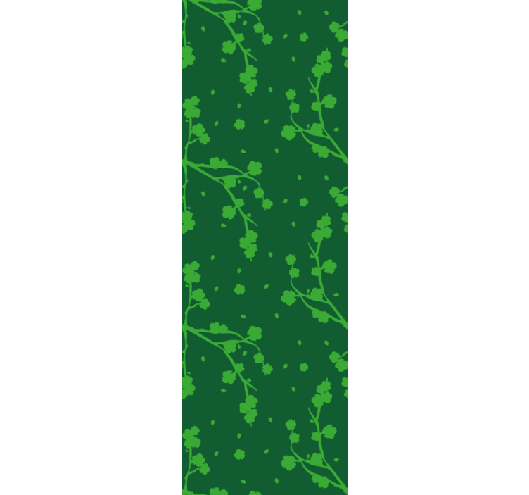 Botanisk grønt tapet blade - TenStickers