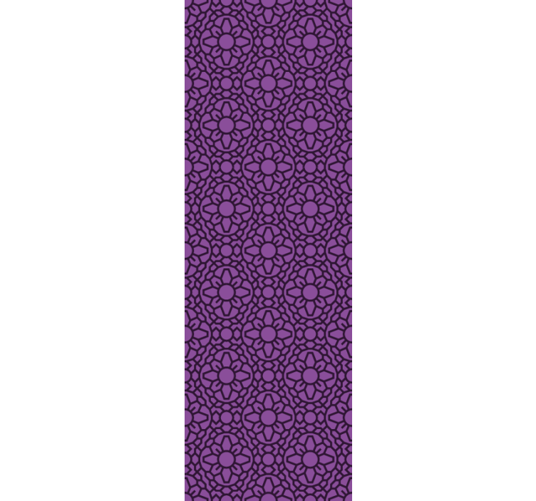 Lilla cirkel blomster plettet tapet - TenStickers