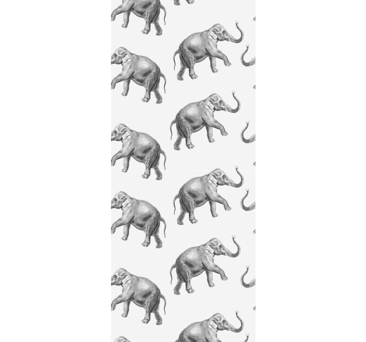 Elefant gentagelse elefant tapet - TenStickers