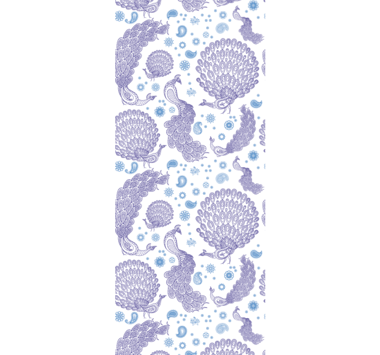 Påfuglefjer motiv tapet kunst - TenStickers