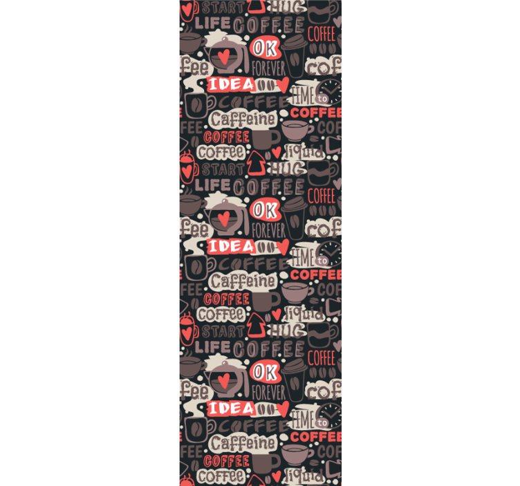 Koffein motiv tapet med tekst - TenStickers