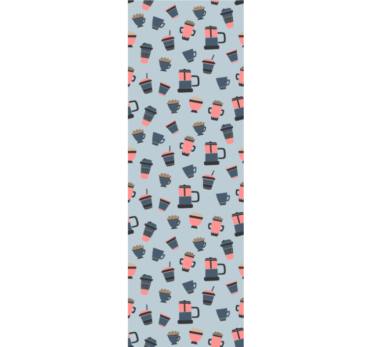 Kaffekrus motiver tapet køkken - TenStickers