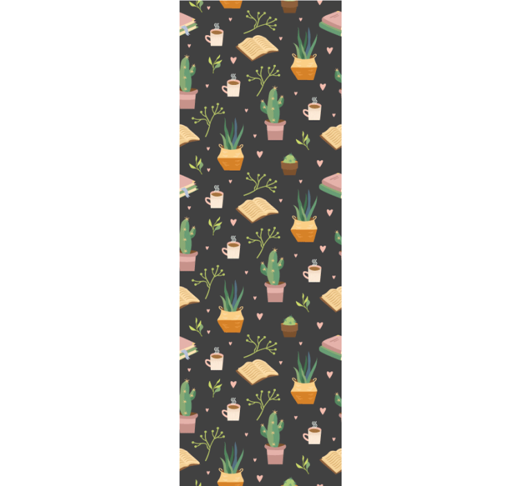 Kaktus hygge mønster natur tapet - TenStickers
