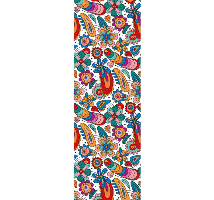 Blomstret indfaldsmønster blomster tapet - TenStickers