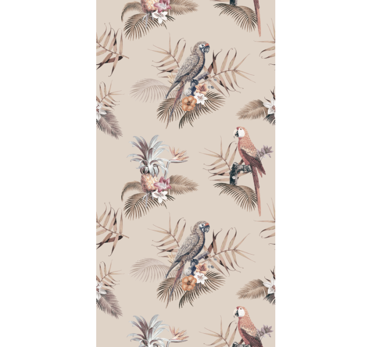 Tropisk papegøje elegance papegøje tapet - TenStickers