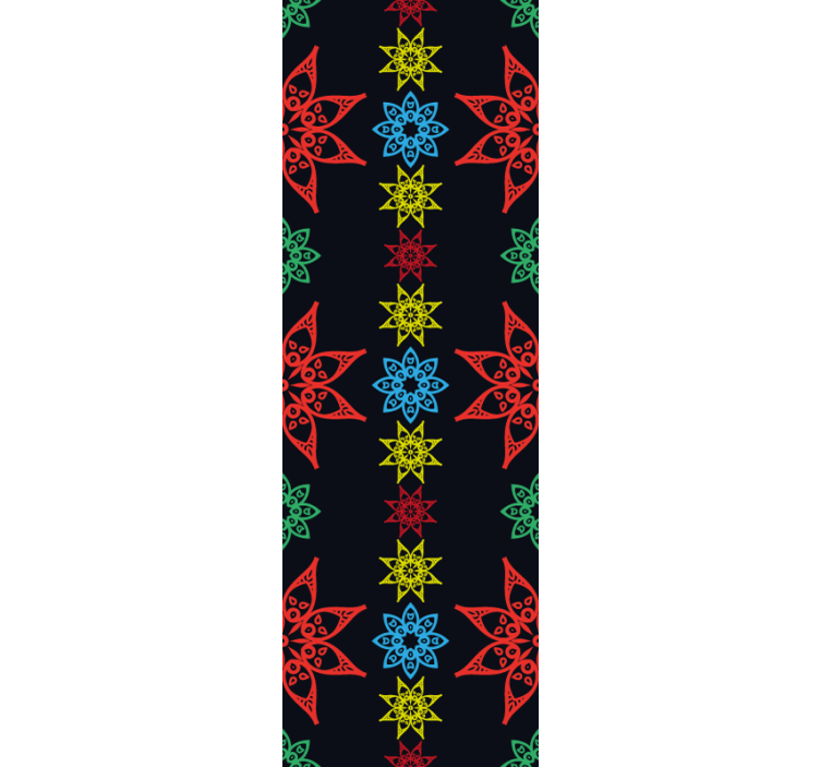 Blomsterdekoration dekorativt tapet - TenStickers