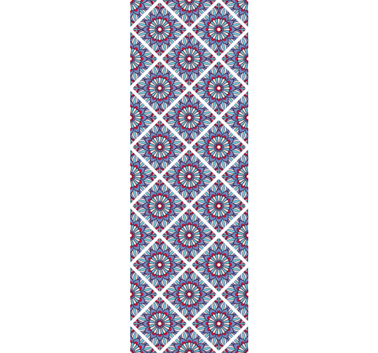 Geometrisk blomstret elegance blomstret tapet - TenStickers