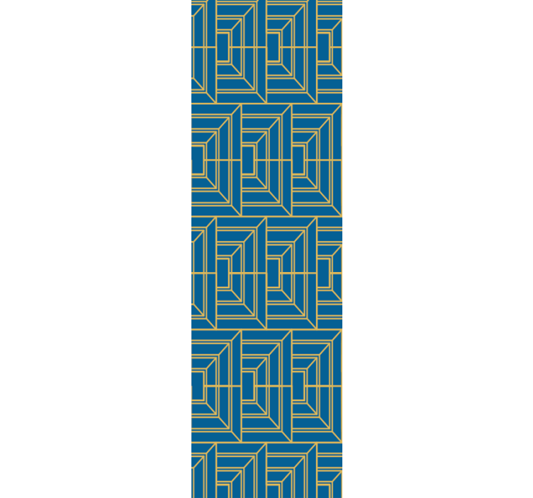 Kantet labyrint geometrisk tapet - TenStickers