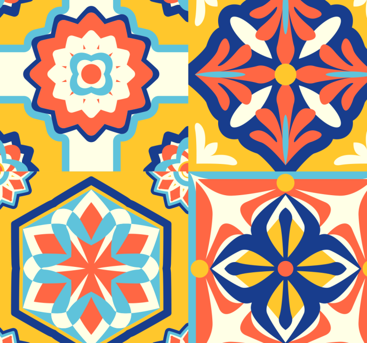 Række af dekorative tapeter - TenStickers