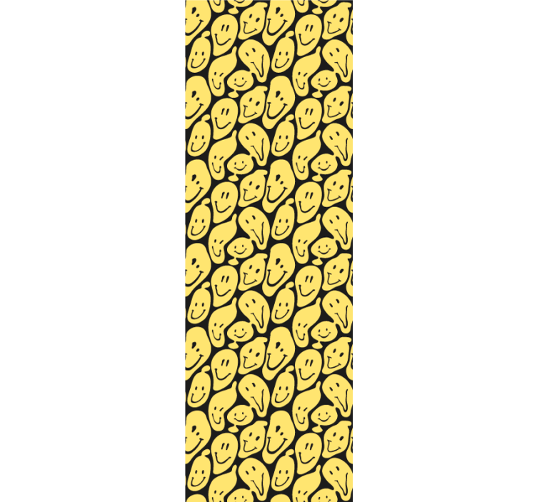 Smilende ansigter mønster moderne tapet - TenStickers