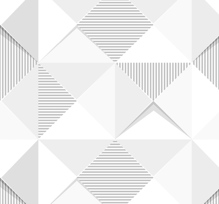 3d hvide firkanter hjemmekontor tapet - TenStickers