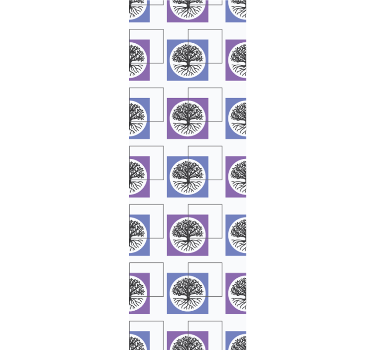 Geometrisk trædesign tapet til soveværelse - TenStickers