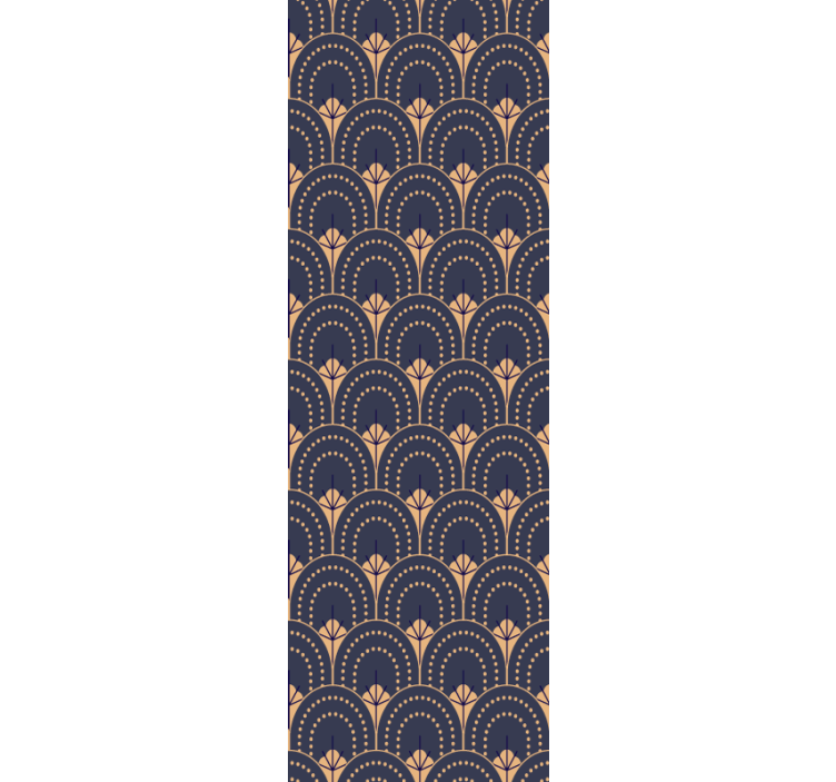 Udsmykket viftemønster tapet til kontor - TenStickers