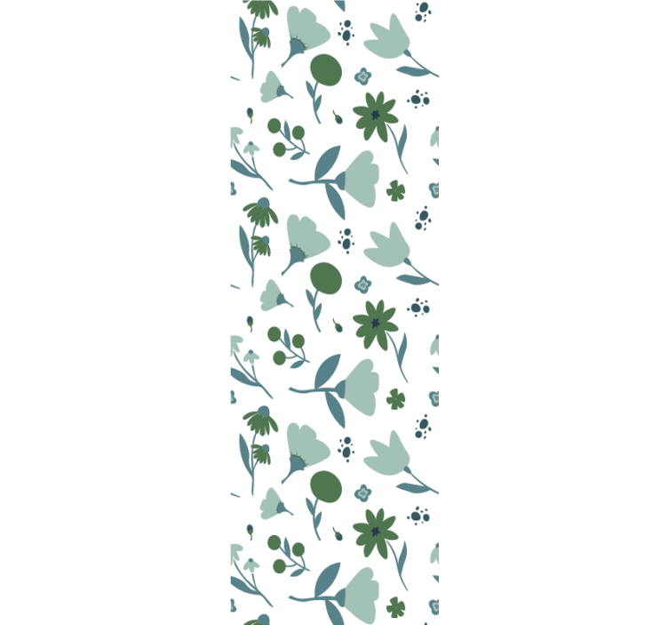 Botanisk blomstring blomster tapet - TenStickers