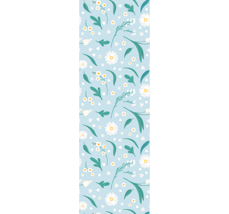 Udstilling af blomsterhave blomstret tapet - TenStickers