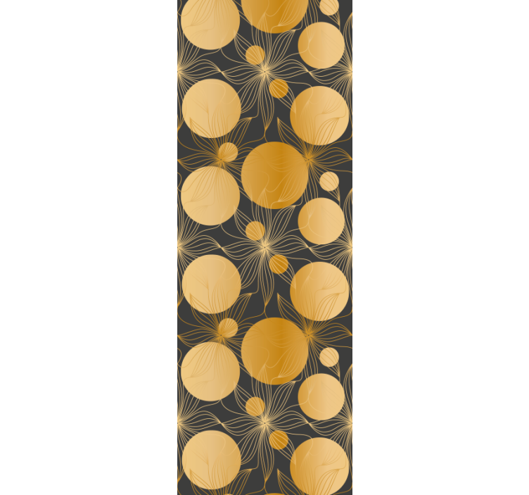 Lotusblomst og cirkler blomstertapet - TenStickers