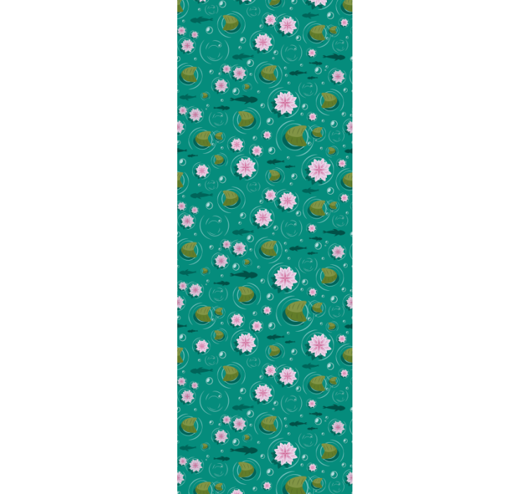 Akvatiske blomster natur tapet - TenStickers