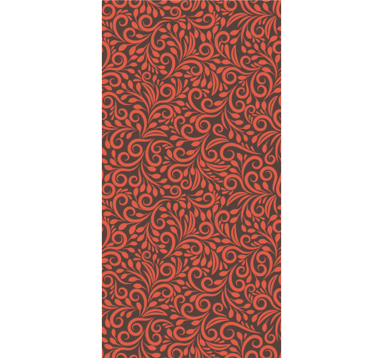 Udsmykkede hvirvler blomstret tapet - TenStickers