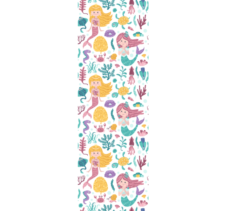 Havfrue eventyr tapet børneværelset - TenStickers