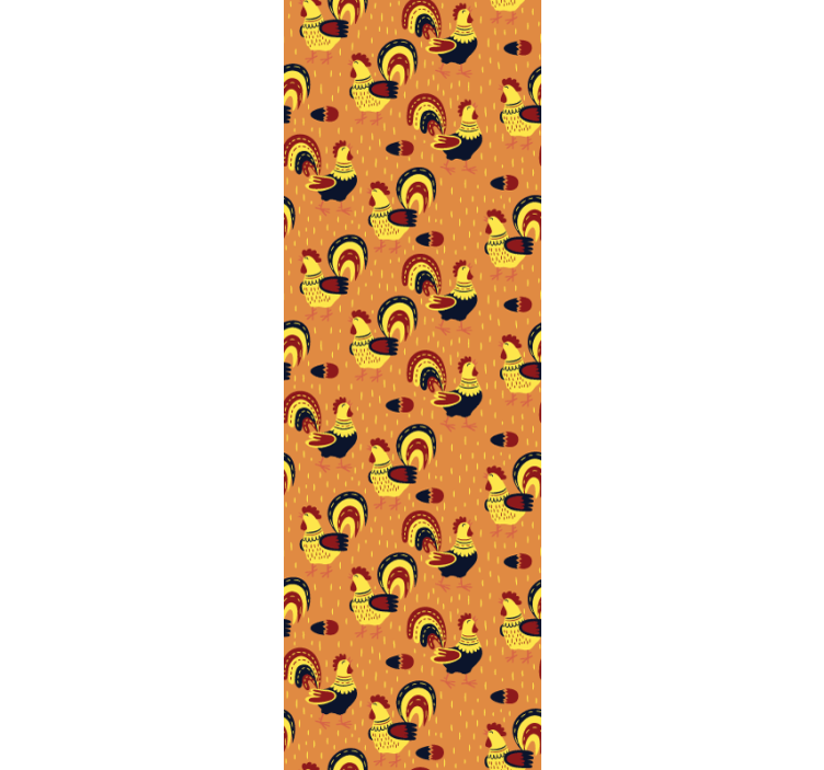 Hane mønster tapet med dyr - TenStickers