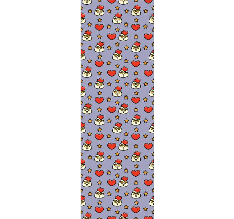 Tegneserie kylling mønster tapet med dyr - TenStickers