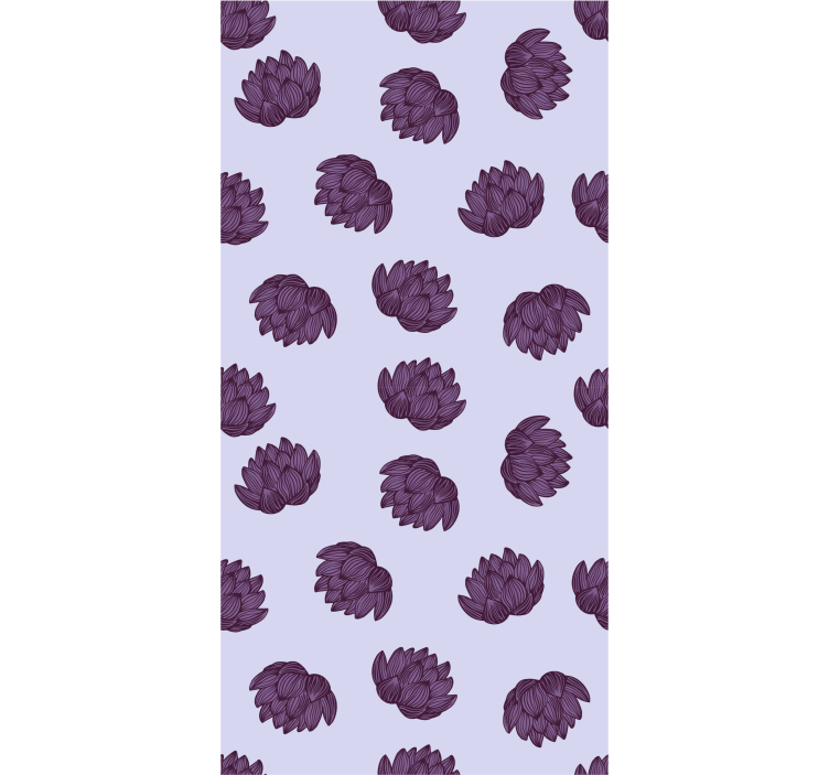 Blomstermønster enkelhed blomster tapet - TenStickers