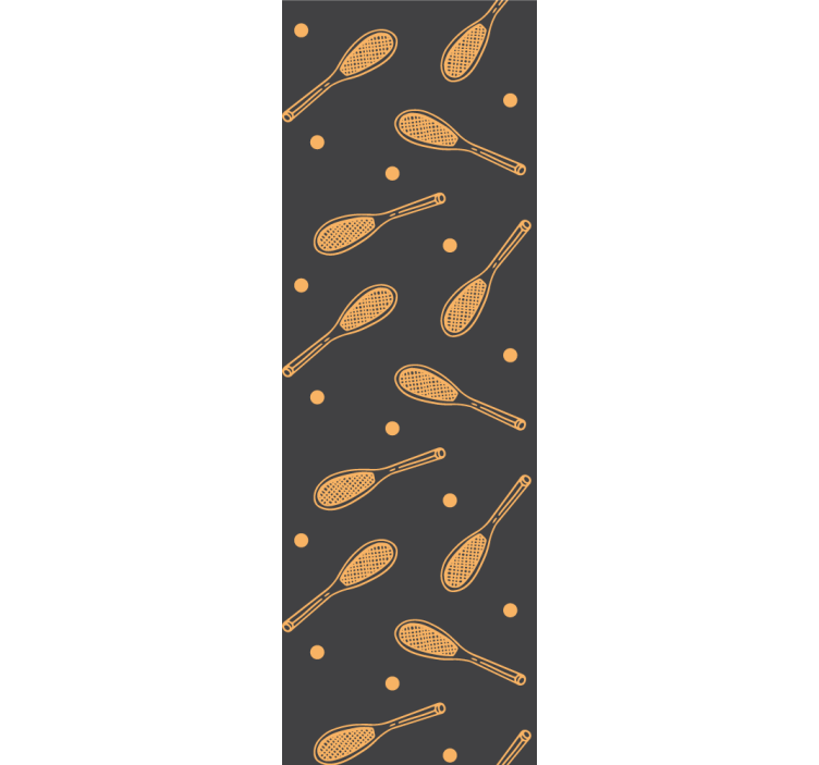 Orange ketsjere og bolde design børnetapet - TenStickers