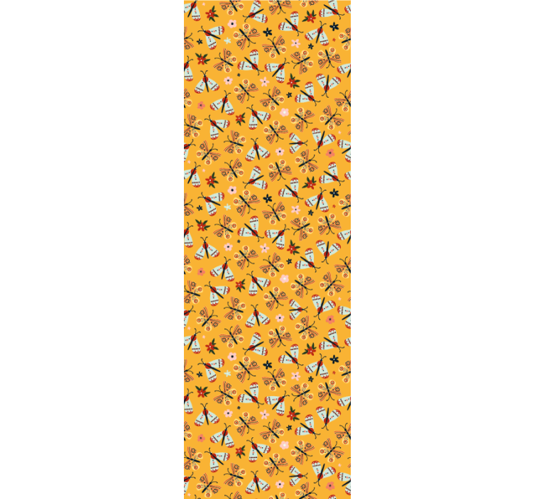 Håndtegnede sommerfugle tapet - TenStickers