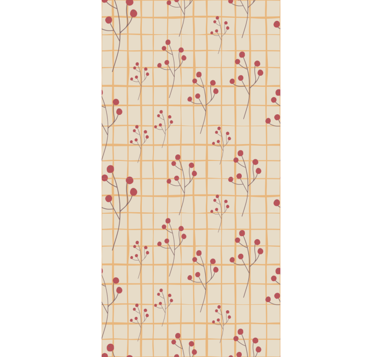 Ternet mønster bær stue tapet - TenStickers