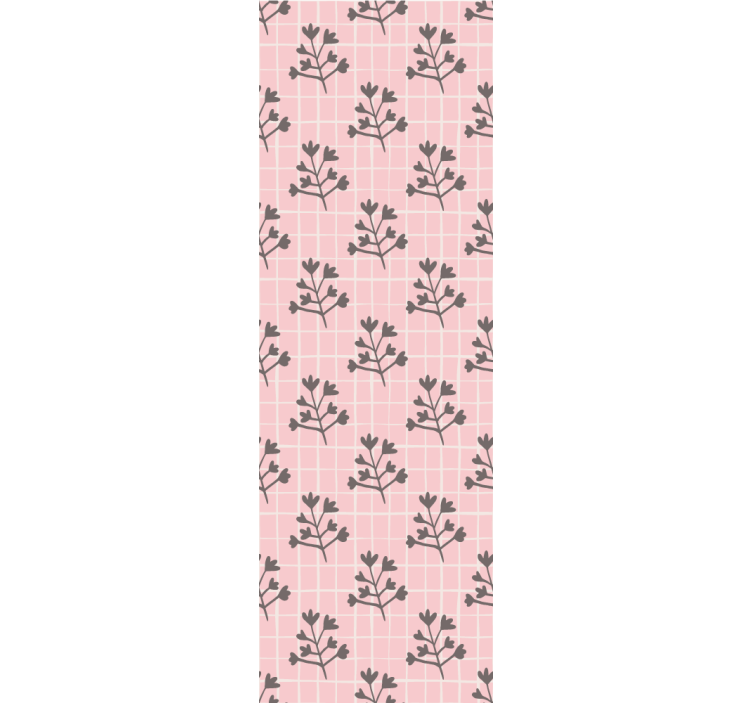 Botanisk gittermønster tapet blade - TenStickers