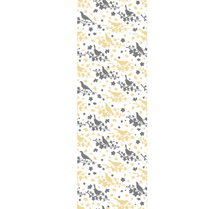 Fugle silhuet mønstre tapet med fugle - TenStickers