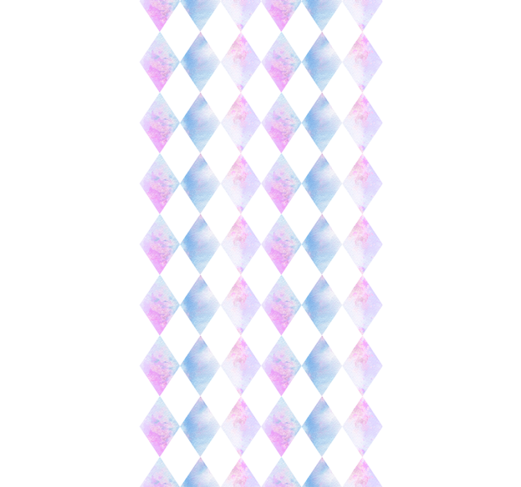 Geometrisk harlekin tapet med firkanter - TenStickers