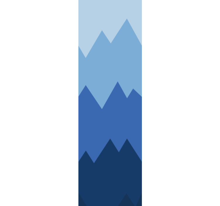 Bjergtoppe mønster geometrisk tapet - TenStickers