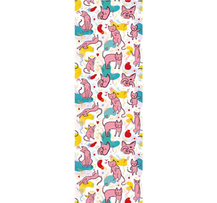 Legende kattemønstre katte tapet - TenStickers