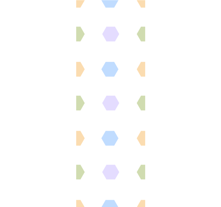 Pastel sekskanter geometrisk tapet - TenStickers