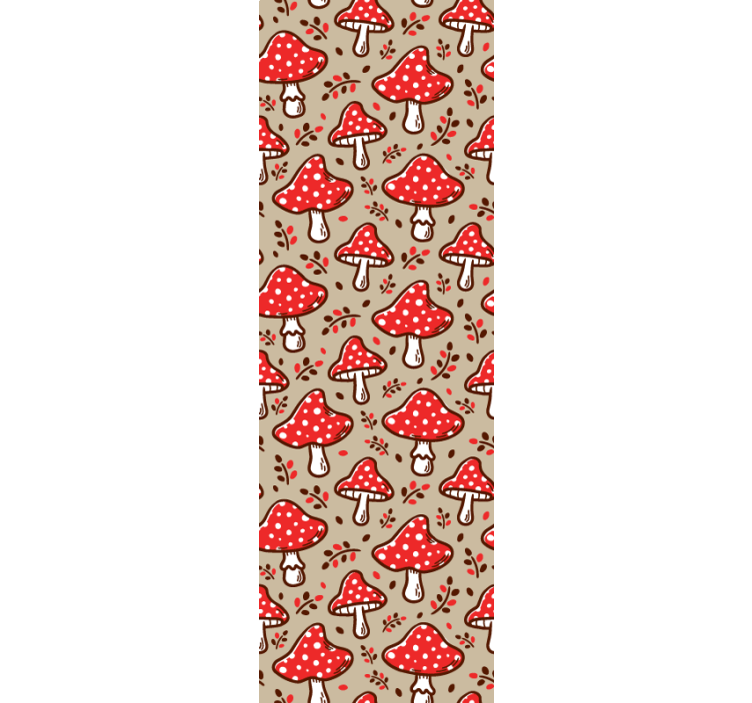 Svampe mønster tapet kunst - TenStickers