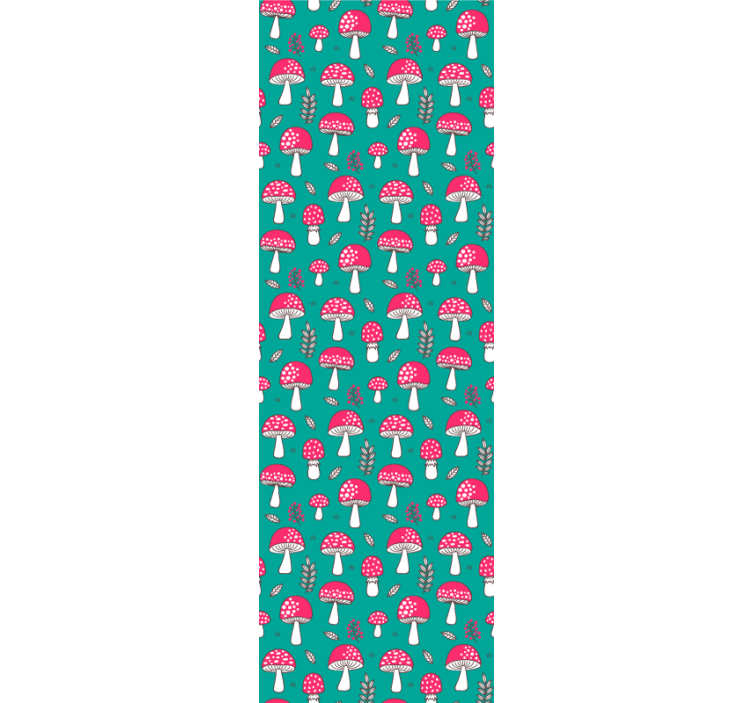 Skovsvampe mønster natur tapet - TenStickers