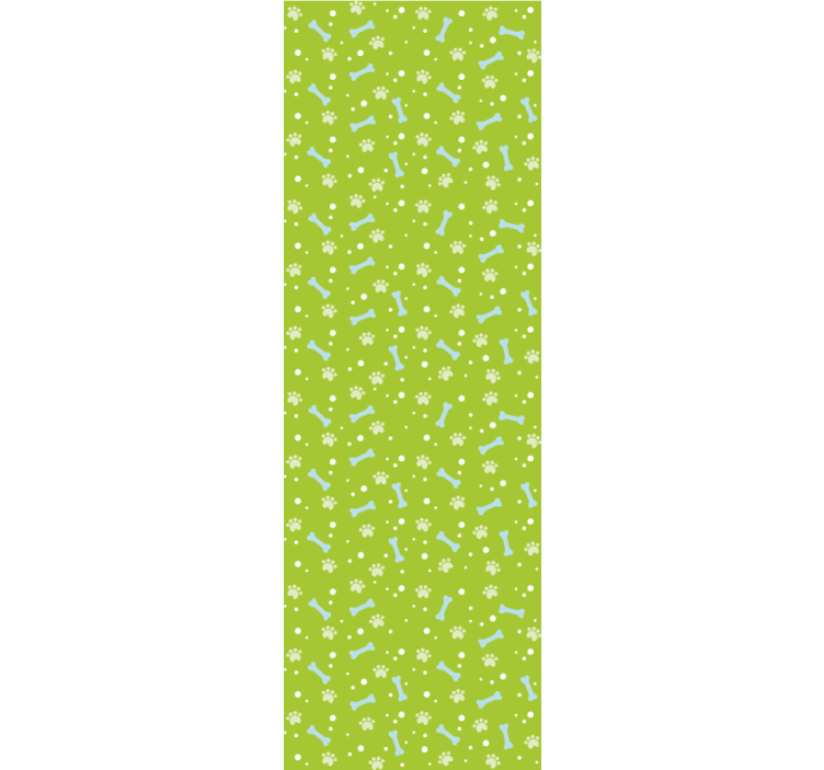 Blå og grønne hundepoter tapet med hunde - TenStickers