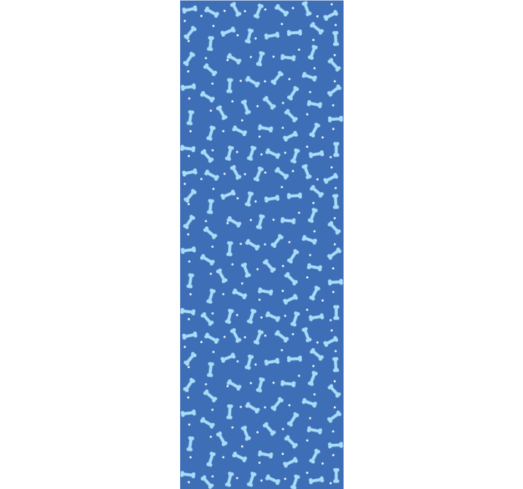 Geometrisk knoglemotiv tapet med hunde - TenStickers