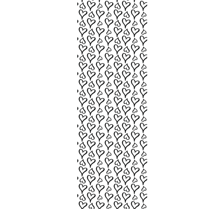 Gentagelse af hjertemotiv geometrisk tapet - TenStickers