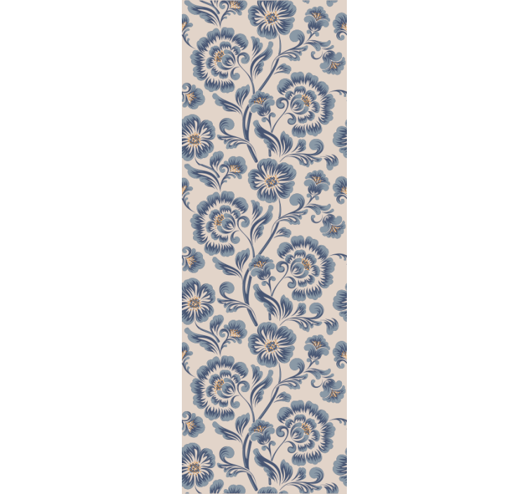 Blomstret damask elegance blomstret tapet - TenStickers