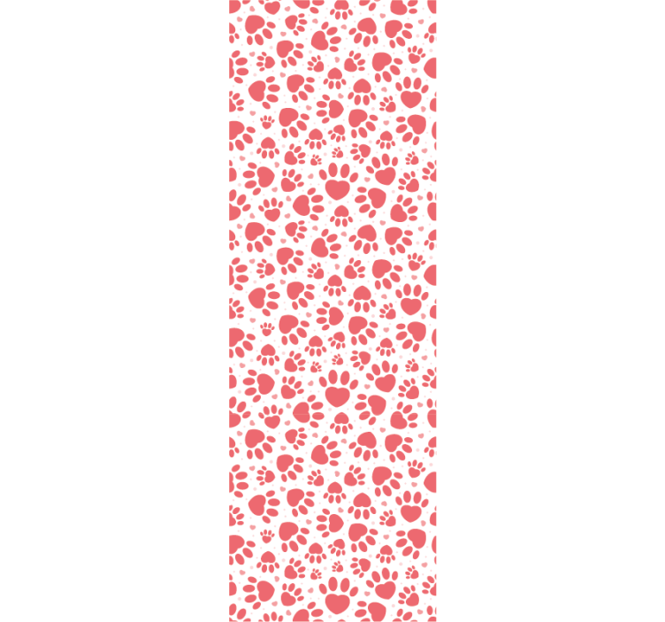 Potetryk hjerter tapet med hunde - TenStickers