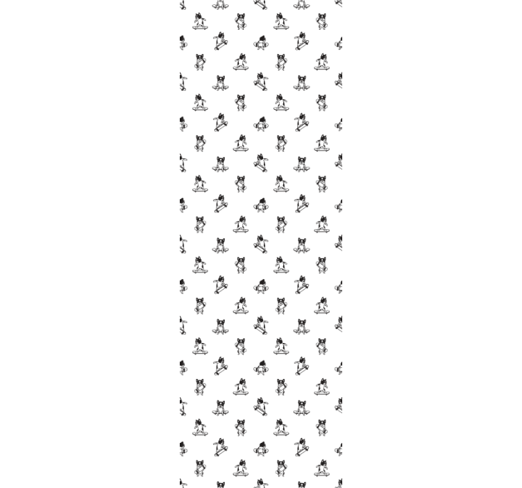 Bulldogs på skateboard tapet med hunde - TenStickers